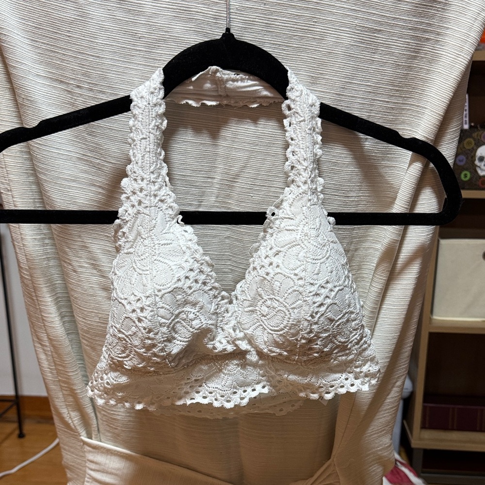 Elegant White Lace Bralette